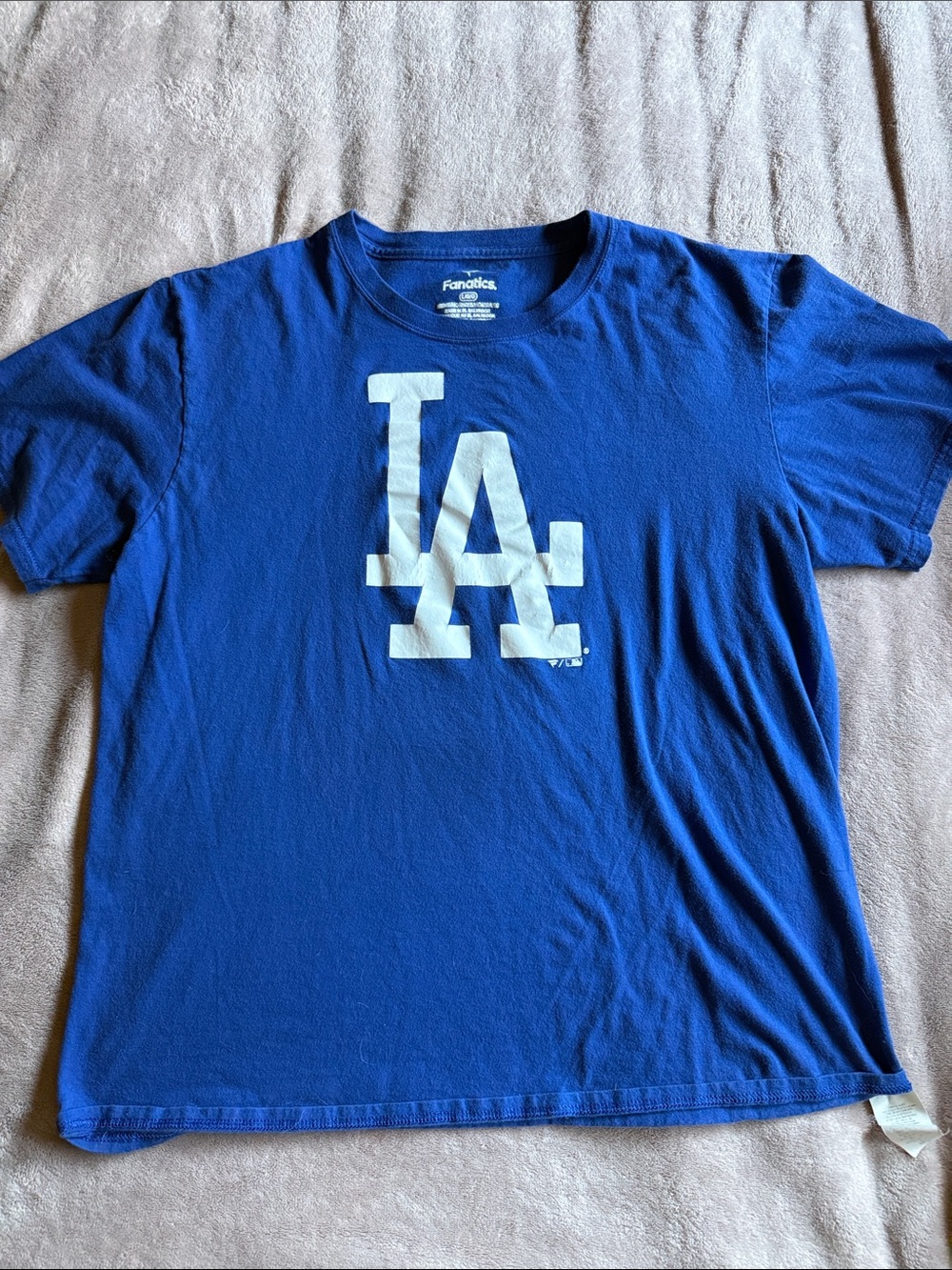 Fanatics Mens Royal Blue LA Dodgers Graphic Tee